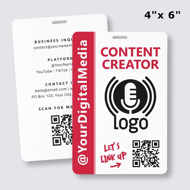 Badge Carte de réseau pour créateurs de contenu moderne  (Créateur téléchargé)