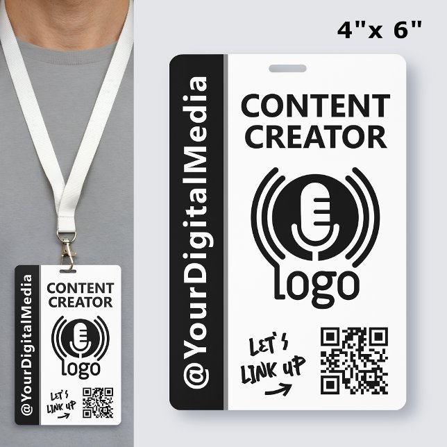 Badge Carte de réseau pour créateurs de contenu moderne  (Créateur téléchargé)