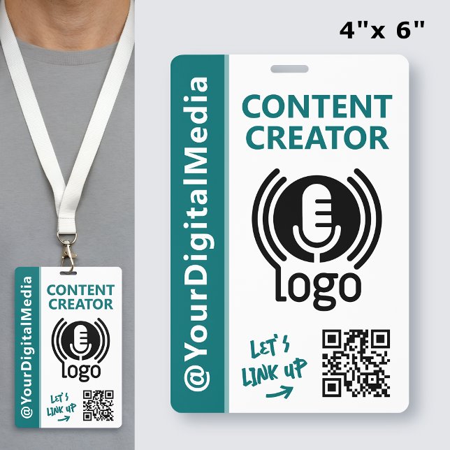 Badge Carte de réseau pour créateurs de contenu moderne  (Créateur téléchargé)