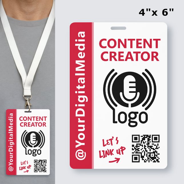 Badge Carte de réseau pour créateurs de contenu moderne  (Créateur téléchargé)