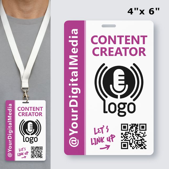 Badge Carte de réseau pour créateurs de contenu moderne  (Créateur téléchargé)