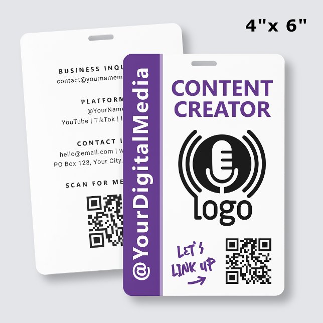 Badge Carte de réseau pour créateurs de contenu modernes (Créateur téléchargé)