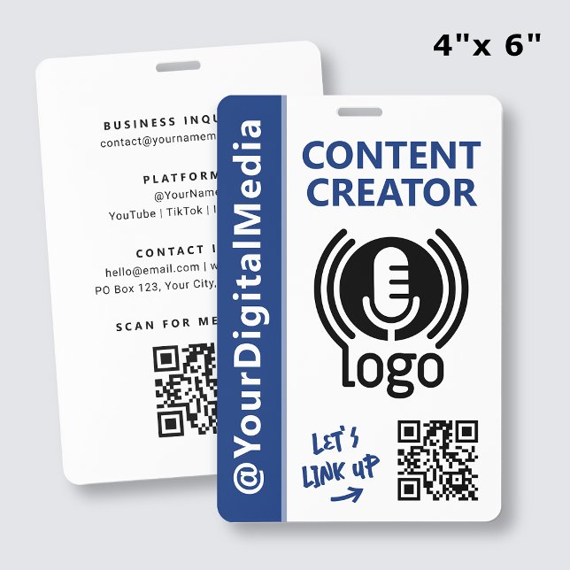 Badge Carte de réseau pour créateurs de contenu modernes (Créateur téléchargé)