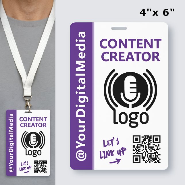 Badge Carte de réseau pour créateurs de contenu modernes (Créateur téléchargé)