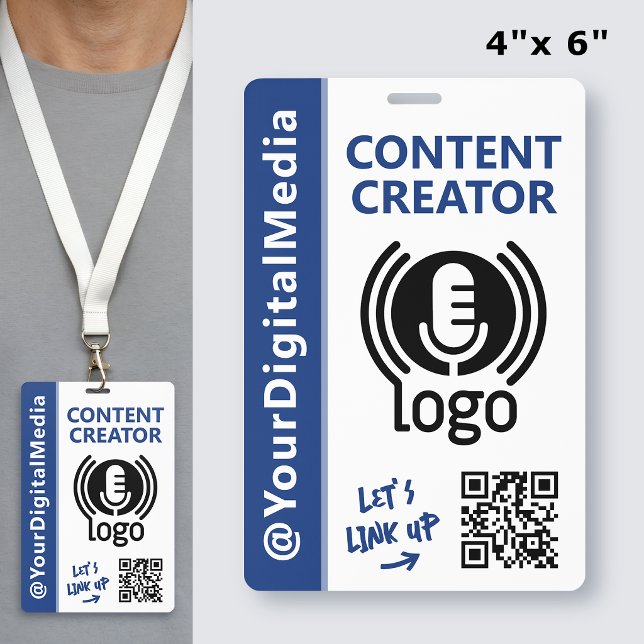 Badge Carte de réseau pour créateurs de contenu modernes (Créateur téléchargé)