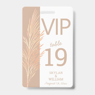 Badge Carte de Table Créative VIP Fête de Mariage avec H