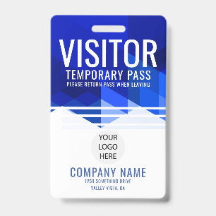 Badge Carte de visite avec logo de la société Blue ID