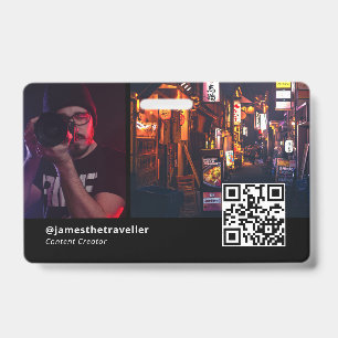 Badge Carte de visite professionnelle moderne avec code 