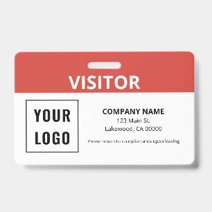 Badge Carte de visiteur ID de logo simple