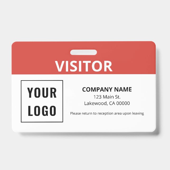 Badge Carte de visiteur ID de logo simple (Avant)