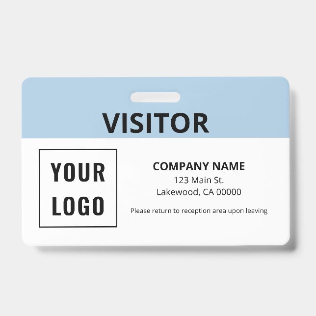 Badge Carte de visiteur ID simple logo (Avant)