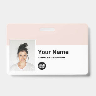 Badge Carte d'employé personnalisée - Photo, code-barres