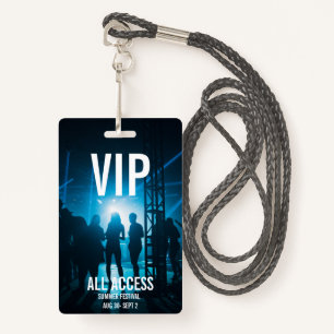 Badge Carte d'événement VIP All-Access personnalisée