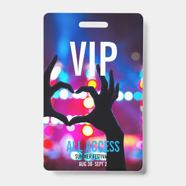 Badge Carte d'événement VIP All-Access personnalisée Coe (Face)