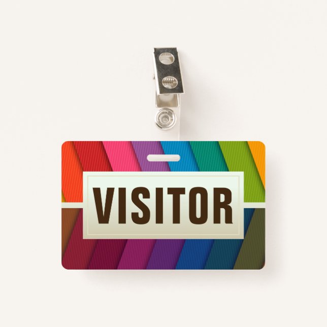 Badge Carte d'identification de visiteur (Devant avec clip)