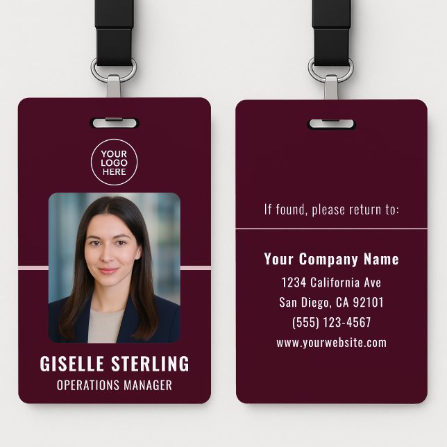 Badge Carte d'identification personnalisée pour les empl (Créateur téléchargé)