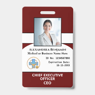 Badge Carte d'identité avec photo et logo pour employé d