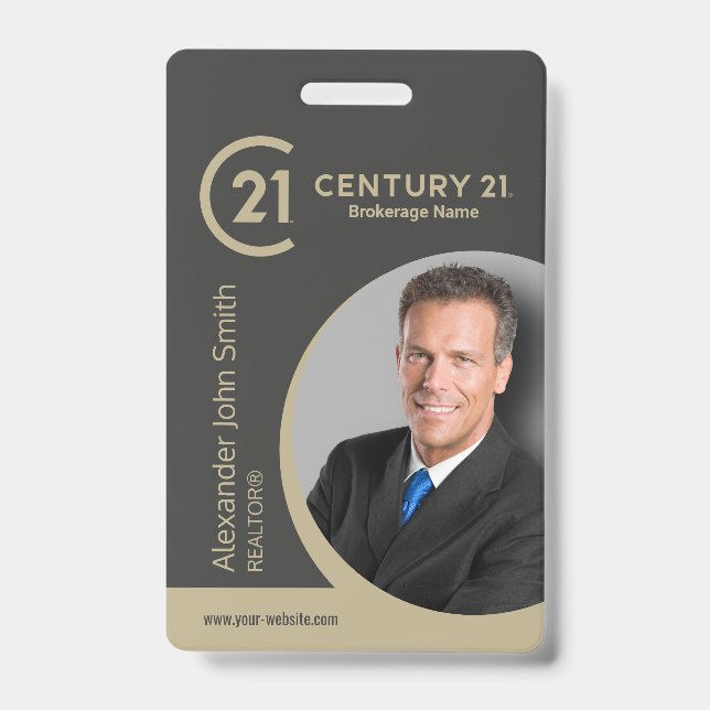 Badge Carte d'identité d'agent immobilier Century 21 (Avant)