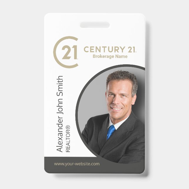 Badge Carte d'identité d'agent immobilier Century 21 (Avant)