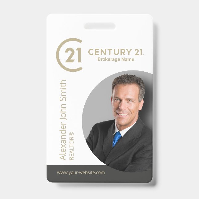 Badge Carte d'identité d'agent immobilier Century 21 (Avant)