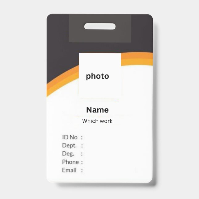 Badge Carte d'identité de bureau/entreprise (Avant)