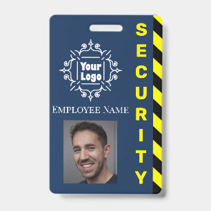 Badge Carte d'identité de garde de sécurité bleu de caut