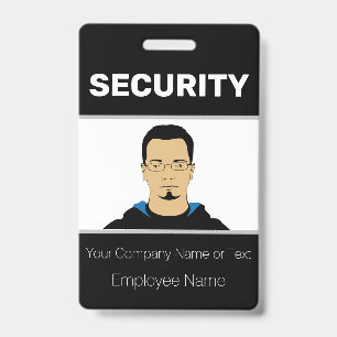 Badge Carte d'identité de garde de sécurité personnalisé