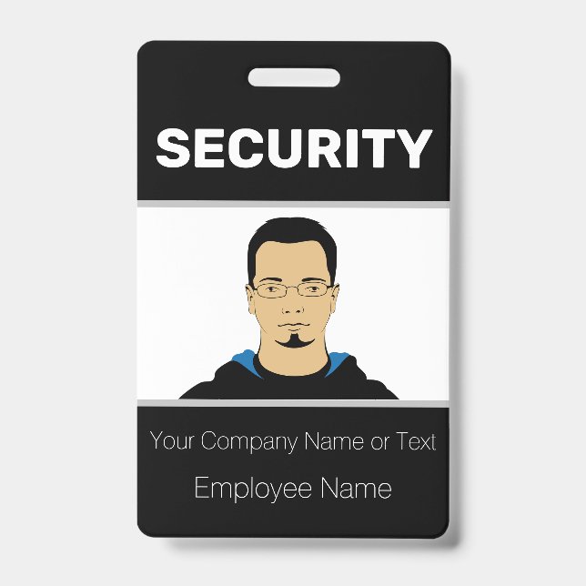 Badge Carte d'identité de garde de sécurité personnalisé (Avant)