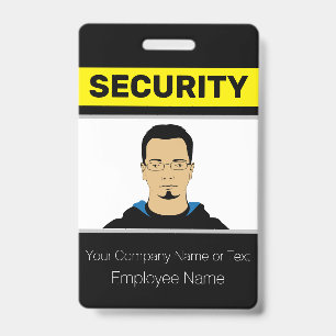 Badge Carte d'identité de garde de sécurité personnalisé