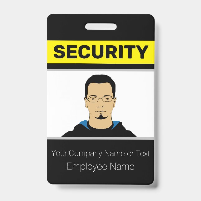 Badge Carte d'identité de garde de sécurité personnalisé (Avant)