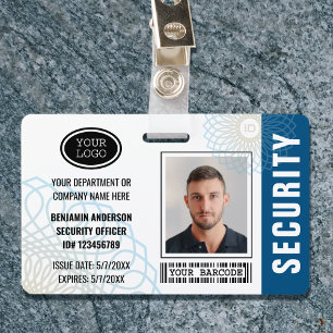 Badge Carte d'identité de l'agent de sécurité personnali