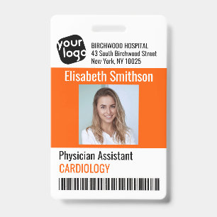 Badge Carte d'identité de l'assistant médical personnali