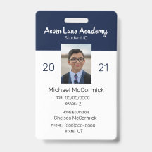 Carte d'identité de l'élève de la Marine Propre