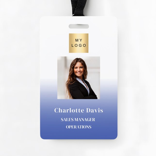 Badge Carte d'identité de l'employé avec photo de la soc (Créateur téléchargé)