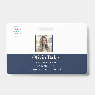 Badge Carte d'identité de l'employé de l'entreprise avec