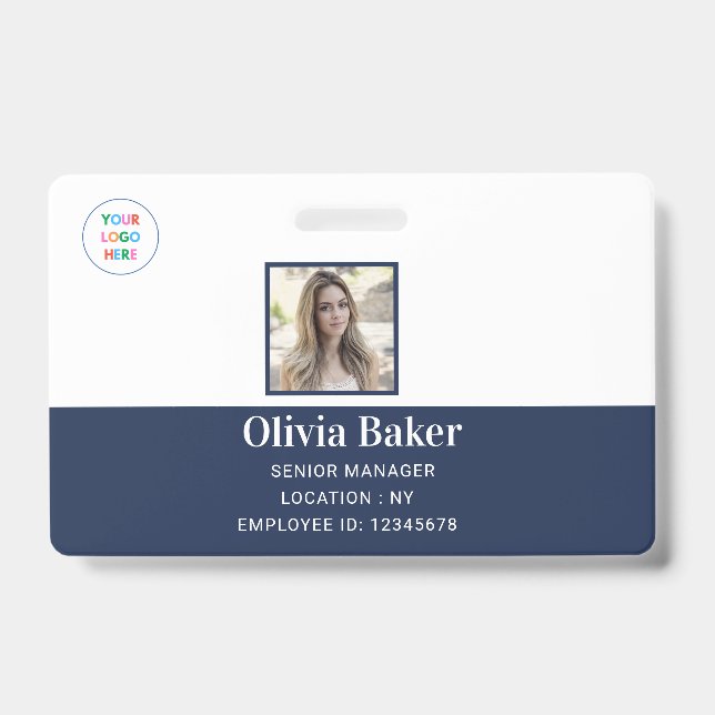 Badge Carte d'identité de l'employé de l'entreprise avec (Avant)