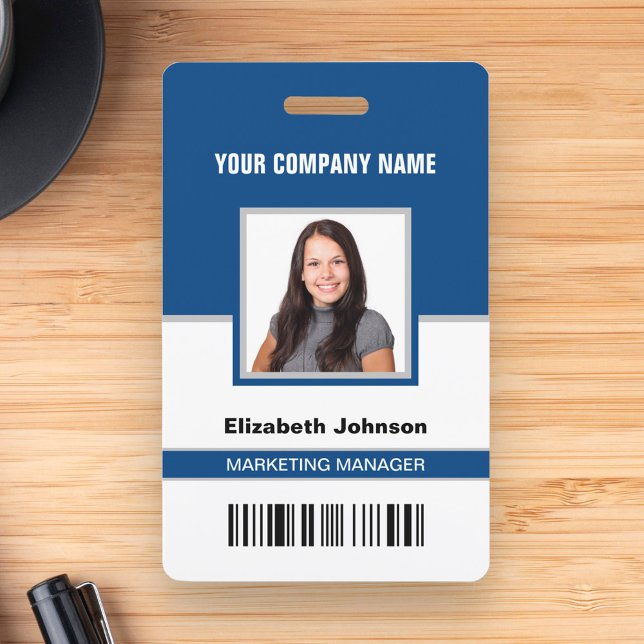 Badge Carte d'identité de l'employé de l'entreprise avec (Créateur téléchargé)