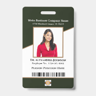 Badge Carte d'identité de l'employé de l'entreprise Phot