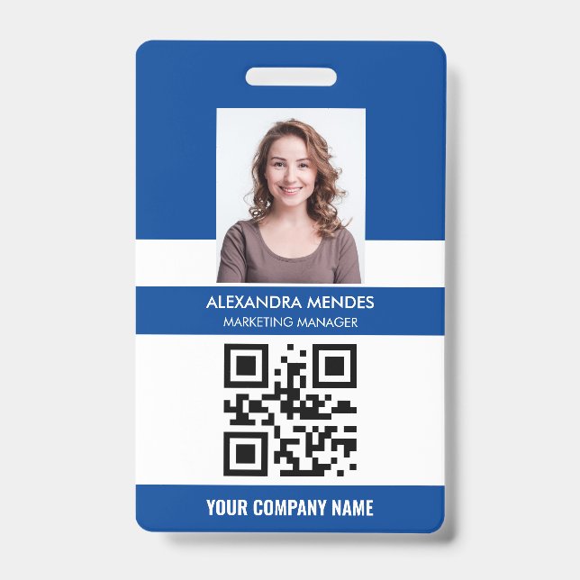 Badge Carte d'identité de l'employé d'entreprise avec no (Avant)