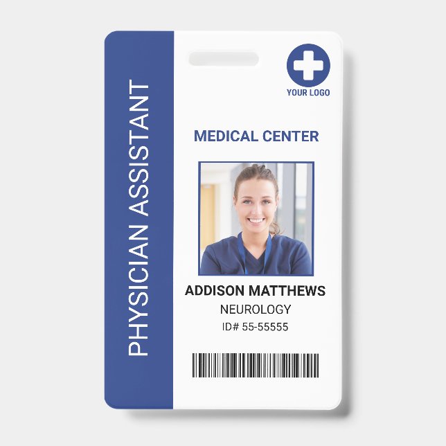 Badge Carte d'identité de l'employé médical de l'hôpital (Avant)