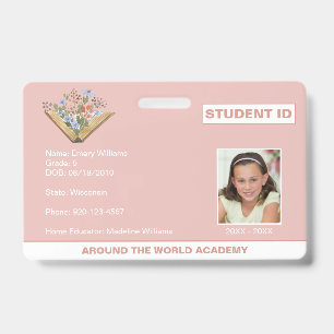Badge Carte d'identité de l'étudiant de l'école d'accuei