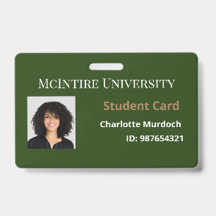 Badge Carte d'identité de l'étudiant de l'Université McI
