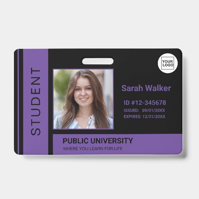 Badge Carte d'identité de l'étudiant école lilac univers (Avant)