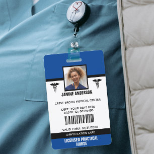 Badge Carte d'identité de l'infirmière de l'employé Médi