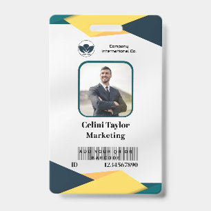 Badge Carte d'identité de portrait marketing moderne (ve