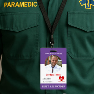 Badge Carte d'identité de premier intervenant personnali