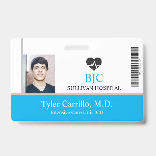 Badge Carte d'identité d'employé de l'hôpital/ soins de 