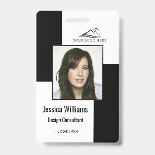 Badge Carte d'identité d'employé d'entreprise moderne pe