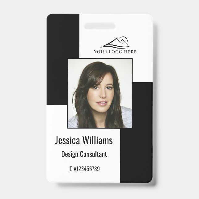 Badge Carte d'identité d'employé d'entreprise moderne pe (Avant)
