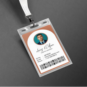 Badge Carte d'identité d'employé personnalisable
